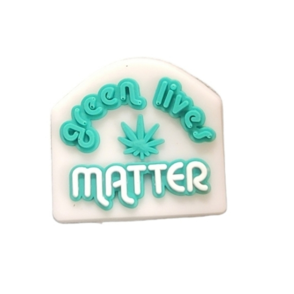 NEW Green Lives Matter Weed Croc Charm